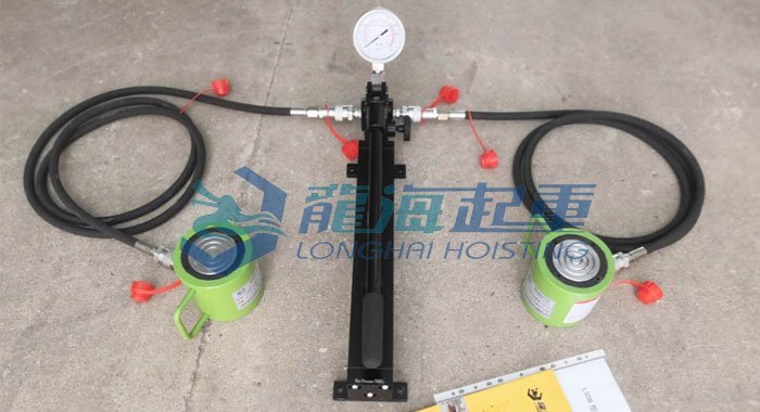 薄型液壓千斤頂配套壓力表手動泵現貨