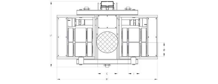 JUNG氣動搬運小坦克尺寸圖